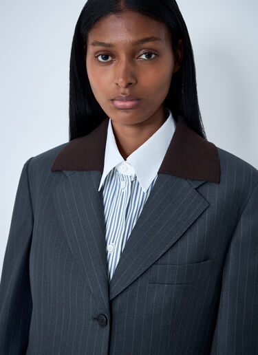 Miu Miu Wool Blazer Blue miu0262105