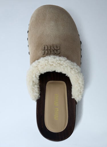 Miu Miu Suede Clogs Black miu0262112