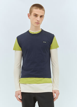 Miu Miu Set Of Three Jersey T-Shirts Blue miu0359003