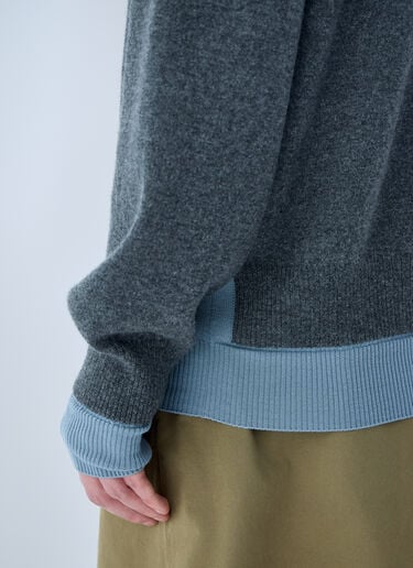 Logo Motif Knit Polo Sweater Miu Miu Logo Motif Knit Polo Sweater Blue miu0360007