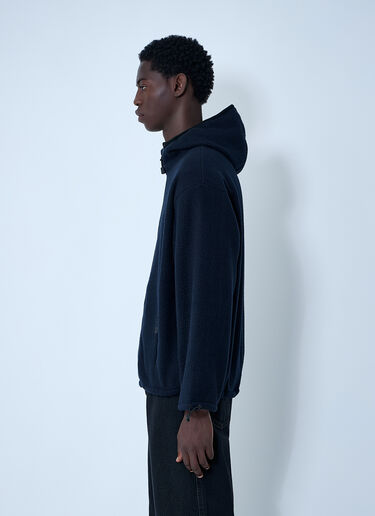 Miu Miu Hooded Logo Motif Sweatshirt Blue miu0362002