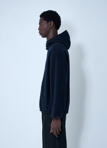 Hooded Logo Motif Sweatshirt Miu Miu Hooded Logo Motif Sweatshirt Blue miu0362002
