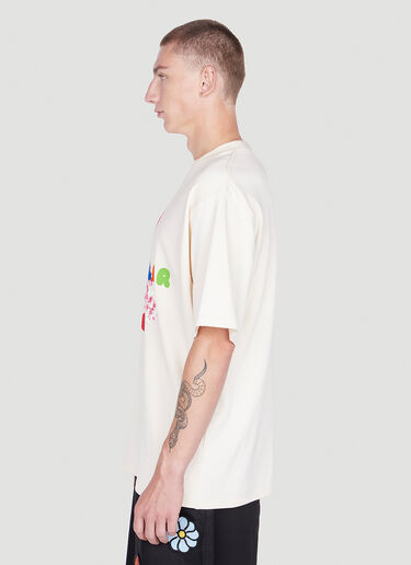 Graphic Print T-Shirt 1 Moncler JW Anderson Graphic Print T-Shirt Cream mjw0352001