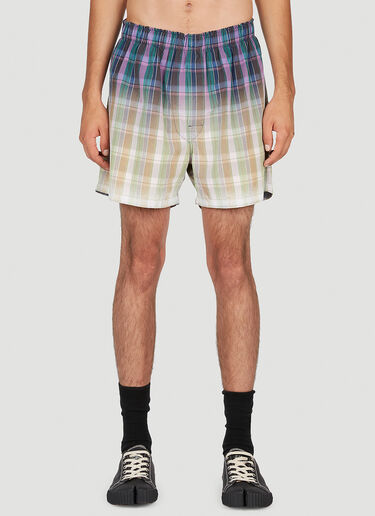 Maison Margiela Gradient Check Shorts Multicolour mla0153012