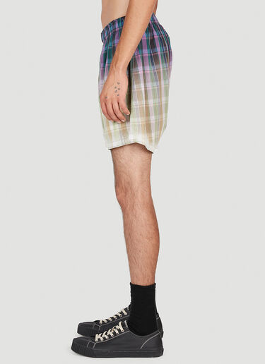 Gradient Check Shorts Maison Margiela Gradient Check Shorts Multicolour mla0153012