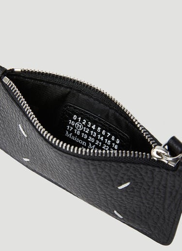 Maison Margiela 四针脚顶部拉链卡包 黑色 mla0154022
