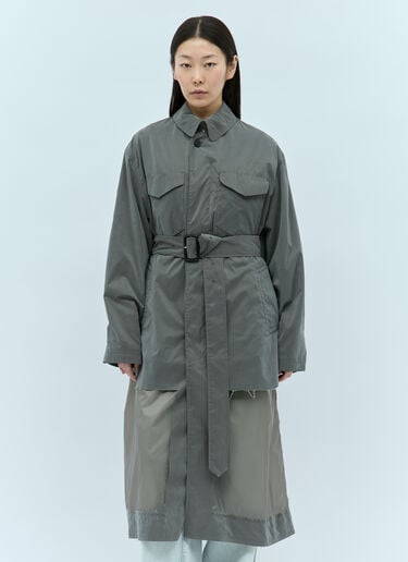 미완성 멀티 포켓 트렌치 코트 Maison Margiela 미완성 멀티 포켓 트렌치 코트 그레이 mla0255002