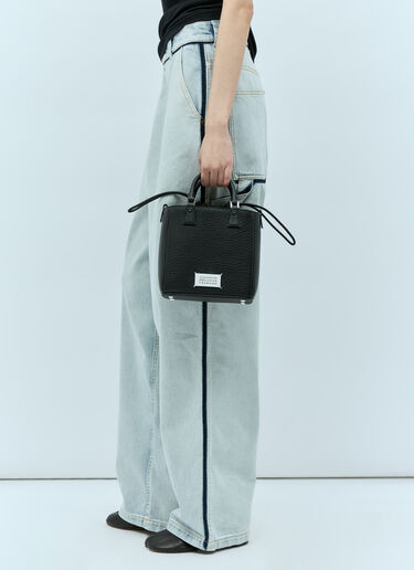 5AC 토트 수직 핸드백 Maison Margiela 5AC 토트 수직 핸드백 블랙 mla0255030