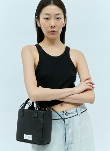 5AC 토트 수직 핸드백 Maison Margiela 5AC 토트 수직 핸드백 블랙 mla0255030
