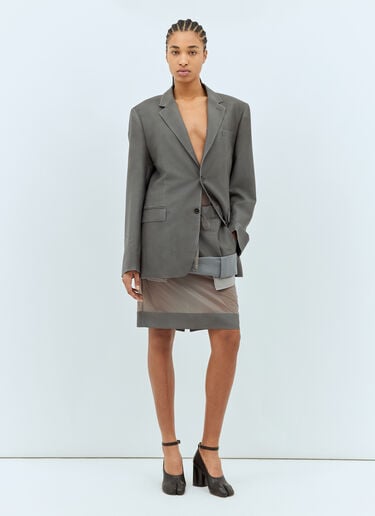 Maison Margiela 레이어드 미디 스커트 그레이 mla0257007