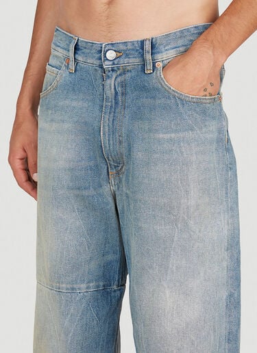 不规则接缝牛仔裤 MM6 Maison Margiela 不规则接缝牛仔裤 蓝色 mmm0153010