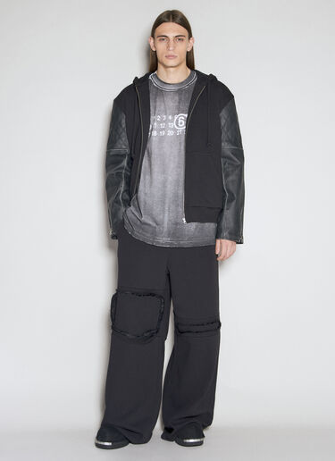 디스트레스트 트랙 팬츠 MM6 Maison Margiela 디스트레스트 트랙 팬츠 블랙 mmm0154006