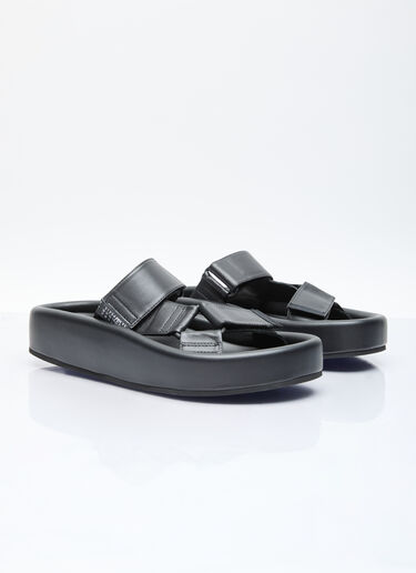 MM6 Maison Margiela 织带厚底便鞋 黑色 mmm0155014