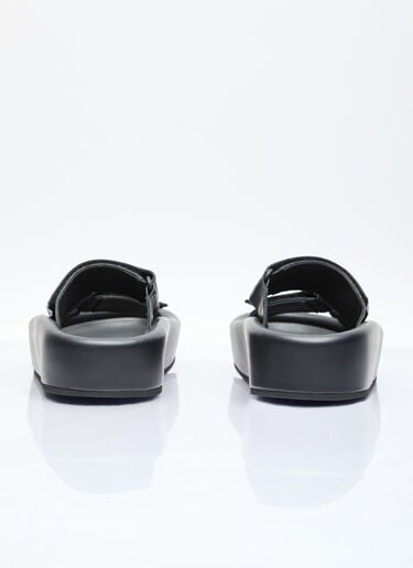 Webbing Slip-On Platform Sandals MM6 Maison Margiela Webbing Slip-On Platform Sandals Black mmm0155014
