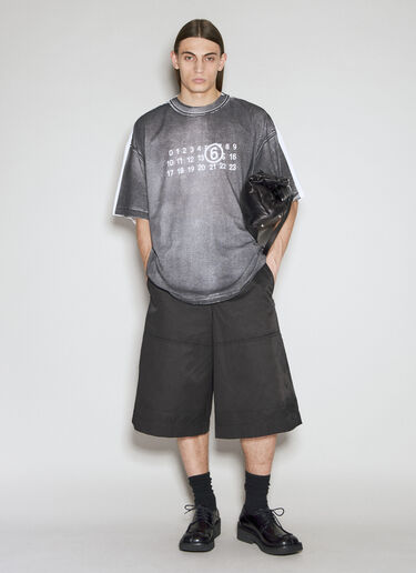 MM6 Maison Margiela 니 패널 버뮤다 쇼츠 블랙 mmm0156005