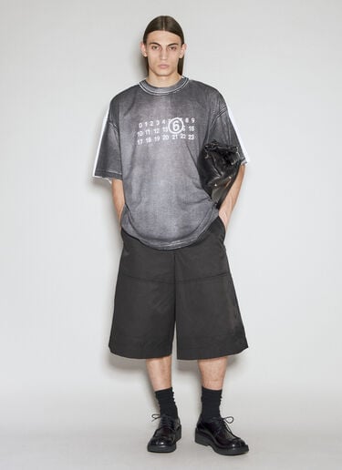 니 패널 버뮤다 쇼츠 MM6 Maison Margiela 니 패널 버뮤다 쇼츠 블랙 mmm0156005