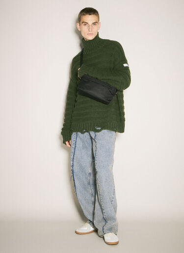 MM6 Maison Margiela 数字尼龙斜挎包 黑色 mmm0157014