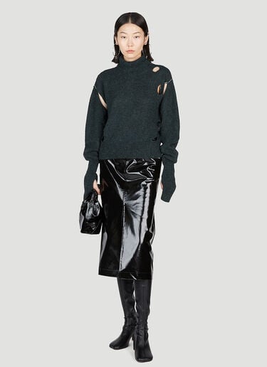 컷아웃 스웨터 MM6 Maison Margiela 컷아웃 스웨터 그린 mmm0253009