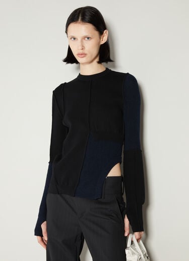 Panel Knit Sweater MM6 Maison Margiela Panel Knit Sweater Black mmm0253011