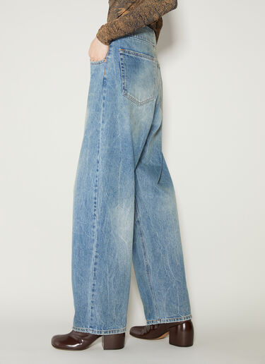 锥形纽扣牛仔裤 MM6 Maison Margiela 锥形纽扣牛仔裤 蓝色 mmm0253017