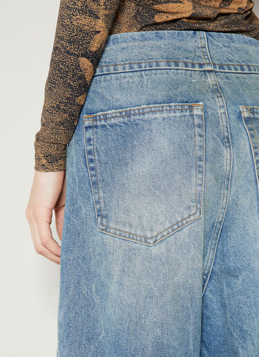 锥形纽扣牛仔裤 MM6 Maison Margiela 锥形纽扣牛仔裤 蓝色 mmm0253017