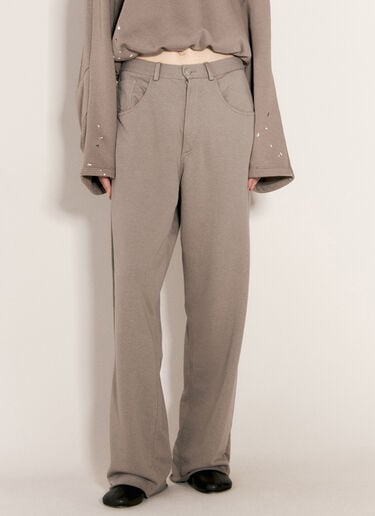MM6 Maison Margiela 언브러시드 저지 팬츠 그레이 mmm0255010