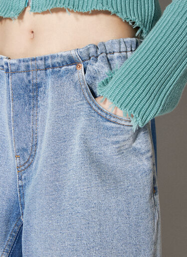 MM6 Maison Margiela Denim Drawstring Bermuda Shorts Blue mmm0255013