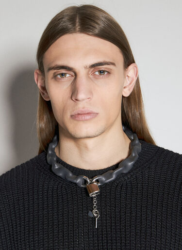 MM6 Maison Margiela 커버 목걸이 블랙 mmm0354002