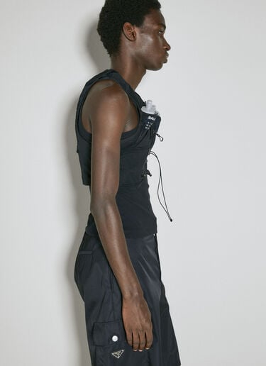 ロゴアップリケ入りライクラベスト MM6 Maison Margiela x Salomon ロゴアップリケ入りライクラベスト ブラック mms0354002
