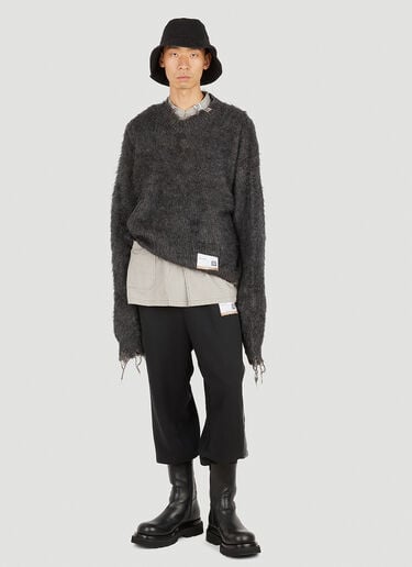 Painted Side Track Pants Maison Mihara Yasuhiro Painted Side Track Pants Black mmy0150004