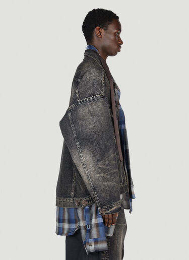 Mix Layered Denim Jacket Maison Mihara Yasuhiro Mix Layered Denim Jacket Black mmy0152011