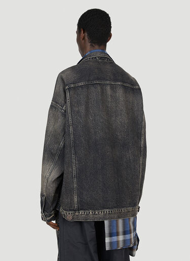 Mix Layered Denim Jacket Maison Mihara Yasuhiro Mix Layered Denim Jacket Black mmy0152011