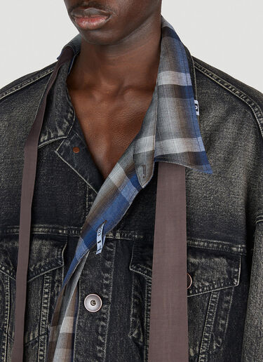 Mix Layered Denim Jacket Maison Mihara Yasuhiro Mix Layered Denim Jacket Black mmy0152011