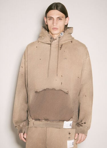 Maison Mihara Yasuhiro Sun Faded Hooded Sweatshirt Brown mmy0158010
