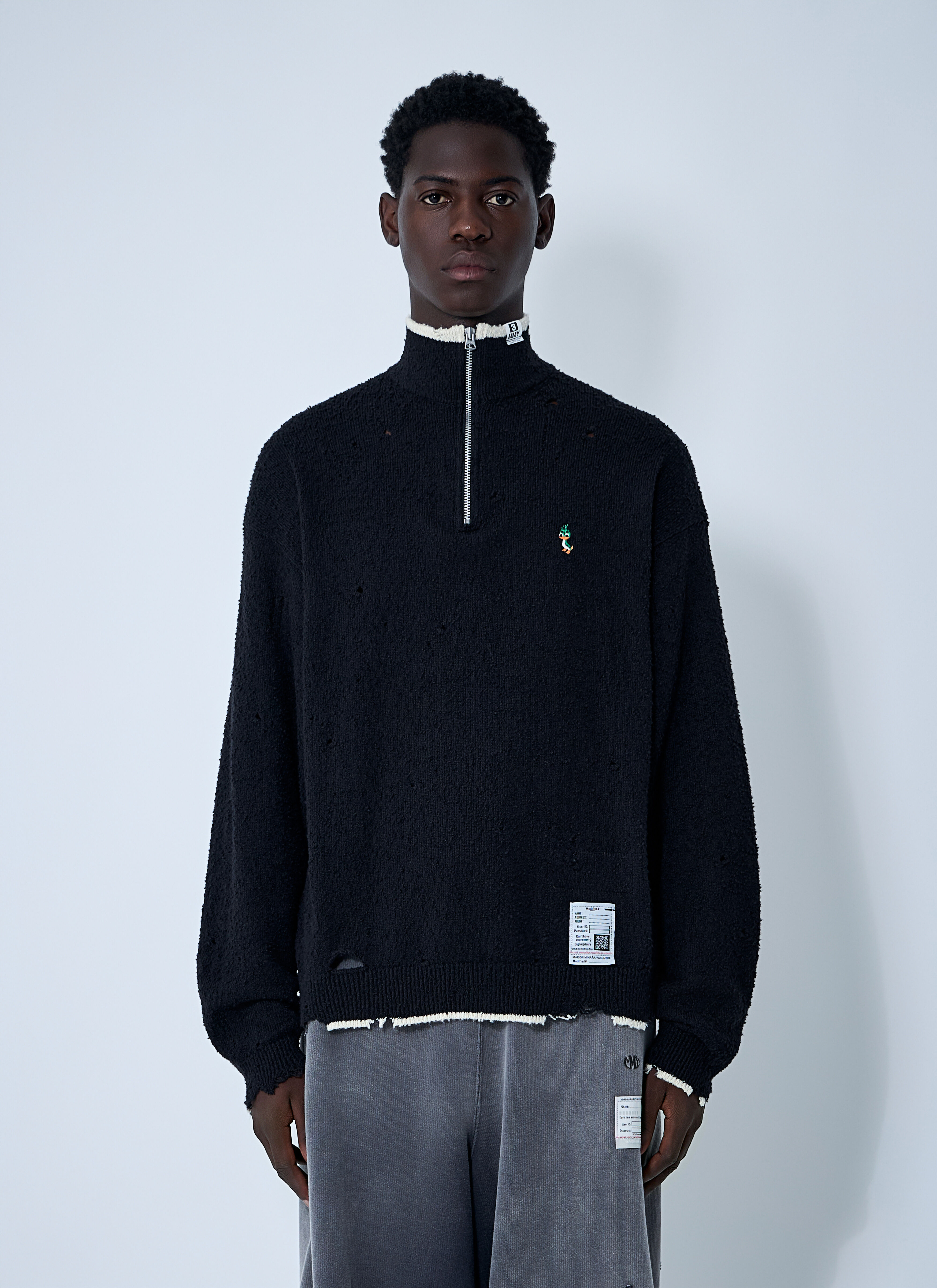 Maison MIHARA YASUHIRO distressed-effect Hoodie | Black