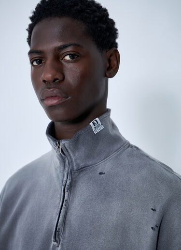 Maison Mihara Yasuhiro Zip-Up Sweateshirt Black mmy0160015