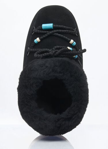 Beads Suede Mules Moon Boot Beads Suede Mules Black mnb0260003