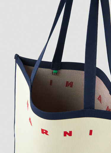 Marni Flat Shopping Tote Bag Cream mni0147037