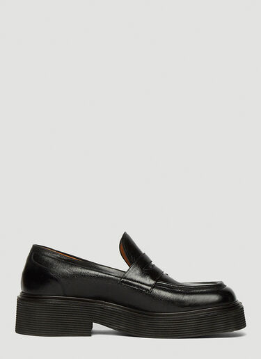 Marni Pierced Penny Loafers Black mni0149024