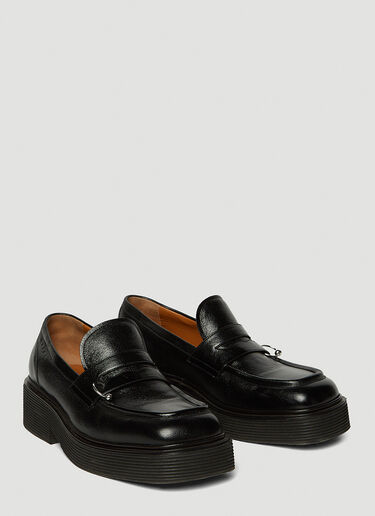 Marni Pierced Penny Loafers Black mni0149024