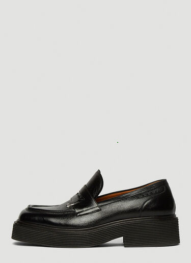 Marni Pierced Penny Loafers Black mni0149024