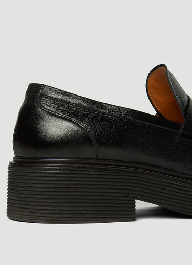 Marni Pierced Penny Loafers Black mni0149024
