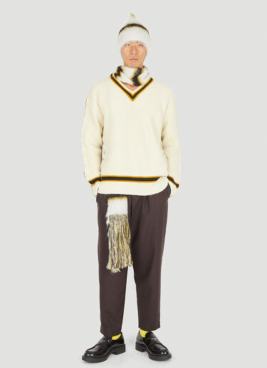 Contrast Knit Sweater Marni Contrast Knit Sweater Cream mni0150013