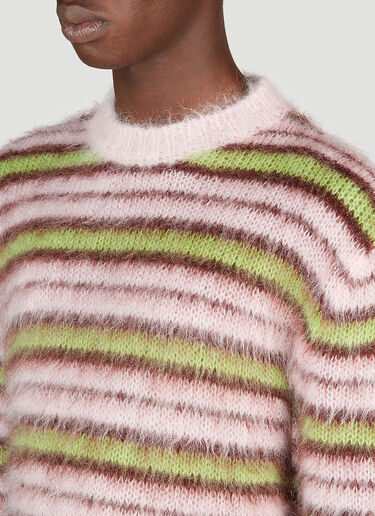 Fuzzy Stripe Sweater Marni Fuzzy Stripe Sweater Pink mni0153005