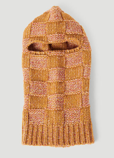 Chequerboard Balaclava Marni Chequerboard Balaclava Orange mni0153018
