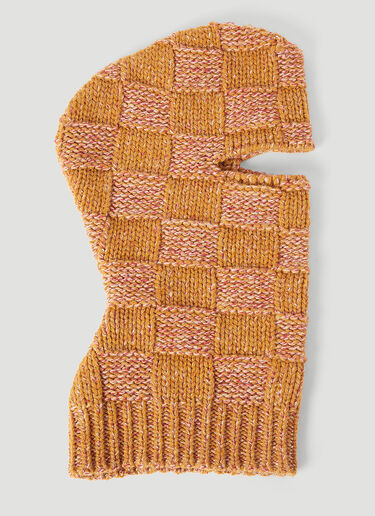 Chequerboard Balaclava Marni Chequerboard Balaclava Orange mni0153018