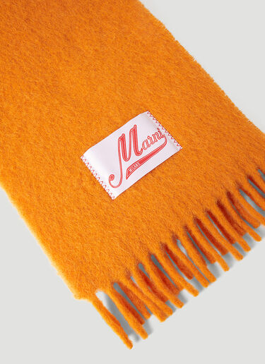 Logo Patch Scarf Marni Logo Patch Scarf Orange mni0153020
