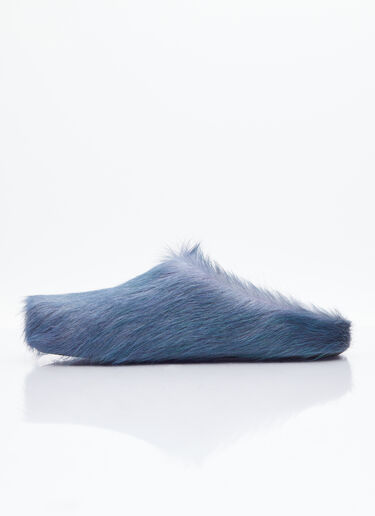 Marni Fussbett Sabot 毛绒穆勒鞋 蓝色 mni0154011