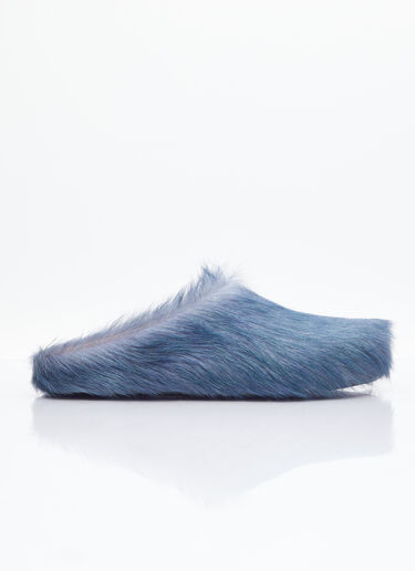 Marni Fussbett Sabot 毛绒穆勒鞋 蓝色 mni0154011