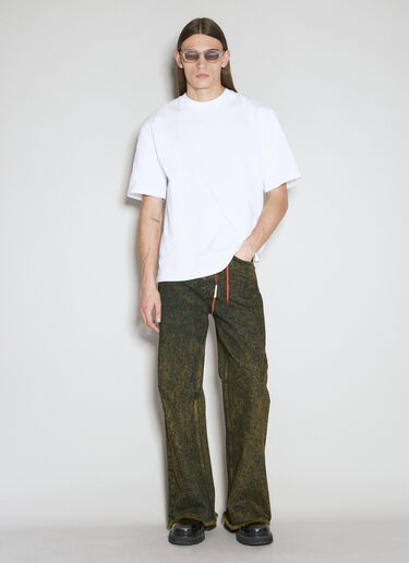 Marni 로고 패치 티셔츠 화이트 mni0155008